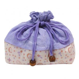 ちびまる子ちゃん 和小物シリーズ 巾着(むらさき)
