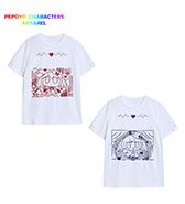 通常販売開始！〈ぺぽよ きゃらくた～ず〉しんで・やんで Tシャツ ホワイト